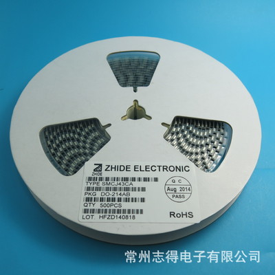 SMCJ43CA瞬态抑制二极管 志得电子原厂现货，为通信与自动控制系统保驾护航